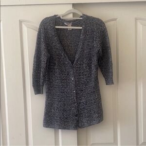 DKNY Women's Charcoal Cardigan Sweater. Size L
